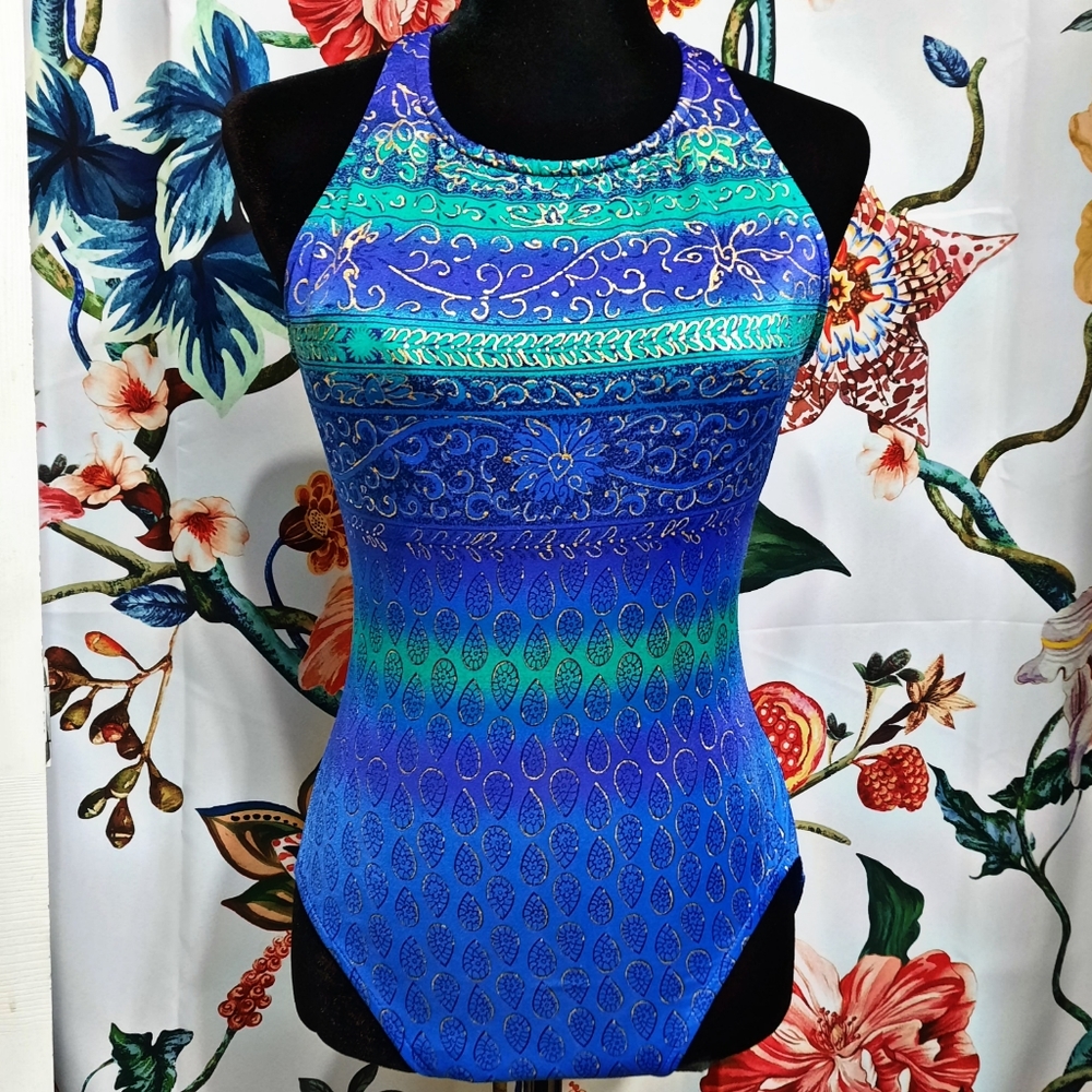 ~{Mainstream}~ Vintage boho printed one piece swimsuit.